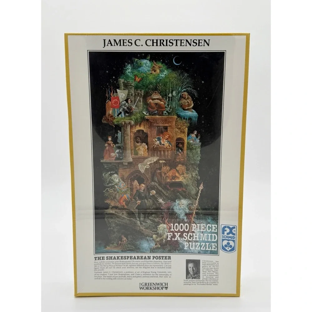 FX Schmid 1000 Piece Puzzle The Shakespearean Poster James C. Christensen Sealed
